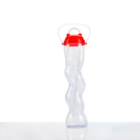 Gobelets à slush torsadés personnalisés en plastique réutilisables de 24 oz avec couvercle et paille, étanches, pour fêtes et activités de plein air