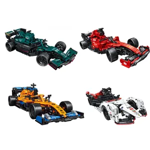 C014-C025 Assembly Technical car F1 Racing formula car Building Block Compatible Block Small particle Toy kid boys Gift