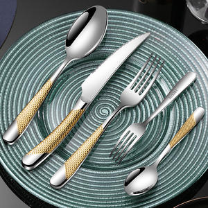 Kitchen <strong>Cutlery</strong> Sets Luxury High Quality Stainless Steel Spoon Fork Knife <strong>Cutlery</strong> Set for Hotel - Product Image 4