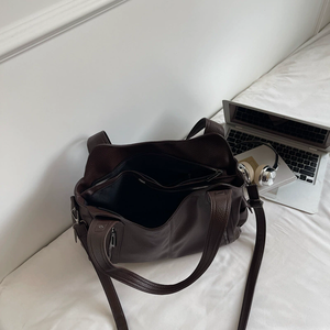 Borsa tote monospalla retrò in morbida pelle, grande capacità, alla moda e versatile, borsa a tracolla per pendolari, borsa per mamma - Product Image 2