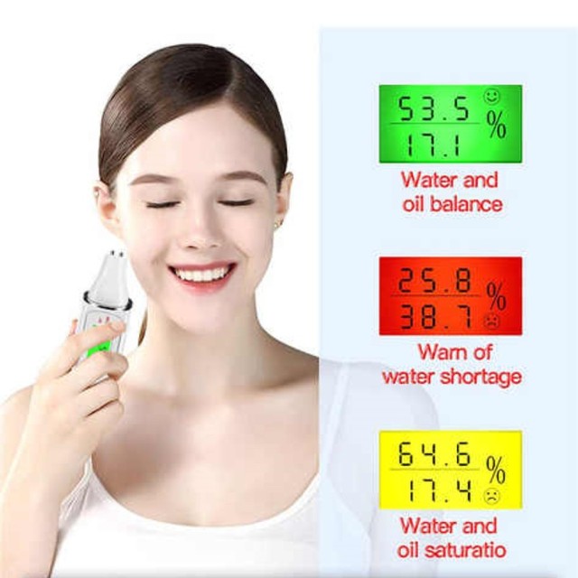 Digital Home Use Portable Skin Analyzer Machine LCD Display USB Charging Accurate Facial Moisture Oil Smart Skin Detector ABS 10