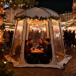 เต็นท์ทรงโดมใส 1-2 คน ทนทุกสภาพอากาศ - ให้ความอบอุ่น แห้งสบาย และป้องกันแสงแดด - เหมาะสำหรับกีฬา ฝน หรือลม - Product Image 2