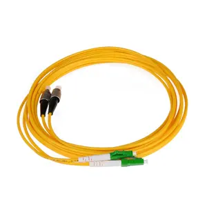 Fiber Optic JUMPER LC APC to FC UPC Single mode Duplex Pigtail 0.9 2.0 3.0 mm G652D PVC LSZH 2 Core Fiber Optical Patch Cord