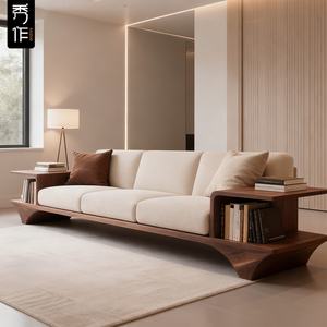 Nouveau canapé une place <span class=keywords><strong>en</strong></span> bois <span class=keywords><strong>massif</strong></span> de style chinois, design moderne et simple, pour salon, hôtel, maison d'hôtes, réception, rangée droite, grand et petit - Product Image 2