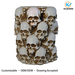 Columna <span class=keywords><strong>de</strong></span> Calaveras 3D <span class=keywords><strong>de</strong></span> Resina para Halloween - Figura <span class=keywords><strong>de</strong></span> Columna <span class=keywords><strong>de</strong></span> Calaveras Apiladas Resistente al Agua y Duradera para Decoración <span class=keywords><strong>de</strong></span> Fiestas y Casas Encantadas - Product Image 3