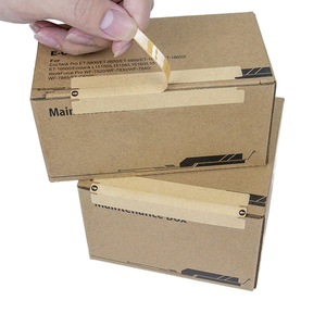 Özel boyut kolay gözyaşı kendinden yapışkanlı fermuar Kraft kağıt şeritler 30mm * posta kutusu paketi sızdırmazlık için 100mm şeffaf şeritler - Product Image 6