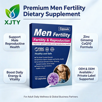 Complément alimentaire naturel de qualité supérieure pour la fertilité masculine, marque privée OEM, zinc, ginseng, CoQ10, inositol, antioxydant, amélioration de la qualité du sperme, pour hommes
