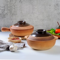 XUANHUI Pot en terre cuite fait main, antiadhésif, haute température, pour cuisinière à charbon, pour hot-pot, riz, bouillie et bœuf style street-food