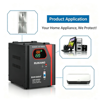 Stabilisateur de tension automatique monophasé 220V haute performance avec affichage numérique, protection multi-prises contre la foudre, résistant à la chaleur et à l'humidité
