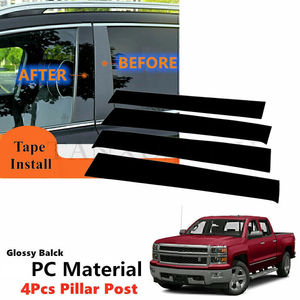 4PCS Convient pour Chevrolet GMC <span class=keywords><strong>Colorado</strong></span> <span class=keywords><strong>Grand</strong></span> <span class=keywords><strong>Canyon</strong></span> camionnette 2015-2022 fenêtre côté porte cadre couverture pilier central autocollant - Product Image 3