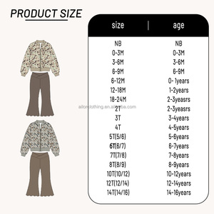 Ensemble deux pièces pour fillettes avec veste bomber camouflage à fermeture éclair intégrale et pantalon de yoga évasé à taille croisée, couleur et logo personnalisables - Product Image 2