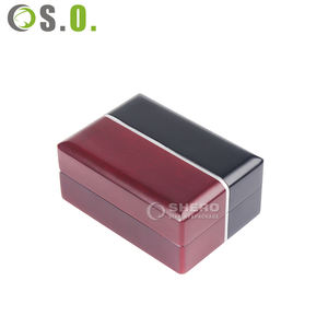 Caja de Joyería Roja de Alta Calidad al por Mayor, de Imitación de Cuero, para Regalo de Boda, Collar, Anillo, Pulsera, Embalaje de Joyería Personalizado - Product Image 1