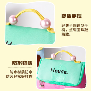 Small House Makeup Bag Large Capacity Portable Cosmetic Storage Bag With Handle Toiletry Bag - Product Image 2