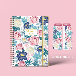 2026 A5 diario semanal planificador cuaderno en espiral para mujer papel grueso con bolsillo Universidad Tapa dura hoja suelta encuadernación regalo - Product Image 6