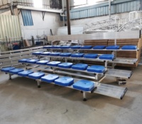 Gradins de sport en tribune intérieurs et extérieurs personnalisés, gradins mobiles en aluminium pour le gymnase de stade extérieur de football