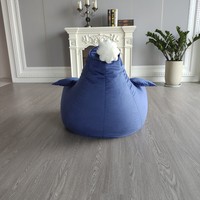 Nouveau design série animale Pâques lapin style baleine forme pouf enfants paresseux canapé mignon confortable doux pouf chaise longue