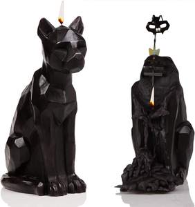 <span class=keywords><strong>Vela</strong></span> personalizada de esqueleto de gato, <span class=keywords><strong>vela</strong></span> de cera de gato, se funde a esqueleto metálico, forma geométrica - Product Image 4