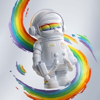 POPMART MEGA SPACE MOLLY 400% Rainbow PVC 1/12 Коллекционная фигурка аниме для декора дома, таинственная коробка, комикс-коллекционный предмет