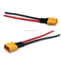 Amass XT60 Connecteur mâle à femelle Adaptateur de charge Câble convertisseur Câble 20AWG 150mm Fil pour batterie RC