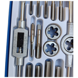 Zhengmao Hardware Tap Die Set 16 Piece Metric Thread Cutting Right Hand Hand <b>Tools</b> for Metal <b>Threading</b> Repair - Product Image 3