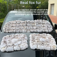 Coussin de siège de voiture en fourrure de renard, écologique, en fourrure de renard véritable, pour conducteur, pour véhicule