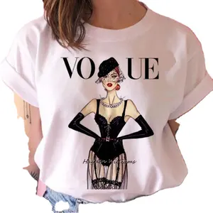 Groothandel Vrouwen T-shirt 2021 Zomer Nieuwe Tops Mode Meisjes Afdrukken Trend Alle-Match Korte Mouwen T-Shirts