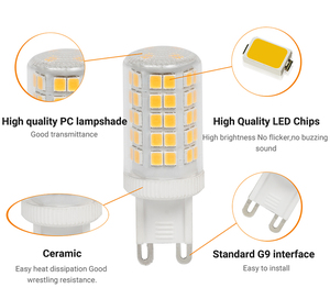 G9 4.8W 530lm G9 cơ sở Đèn LED bóng đèn 2700-6500K đèn chùm bóng đèn 50W Halogen tương đương ấm trắng - Product Image 6