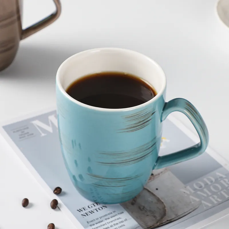 Пито, новый дизайн, высокотемпературная цветная глазурованная чайная чашка для молока оптом, кружка для кофе, керамическая кружка с ручкой