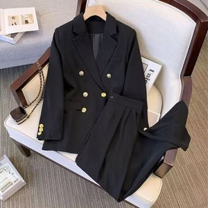 IStapromo Gifts High Waisted Suit Solid Color Long Sleeved Pants Stylish Office Lady Formal Outfit Button Breathable Business - Product Image 5