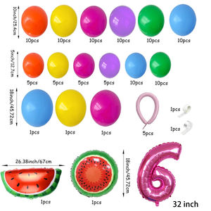 Accessori per feste Hawaii Kit per feste con palloncino in lamina di anguria - Product Image 4