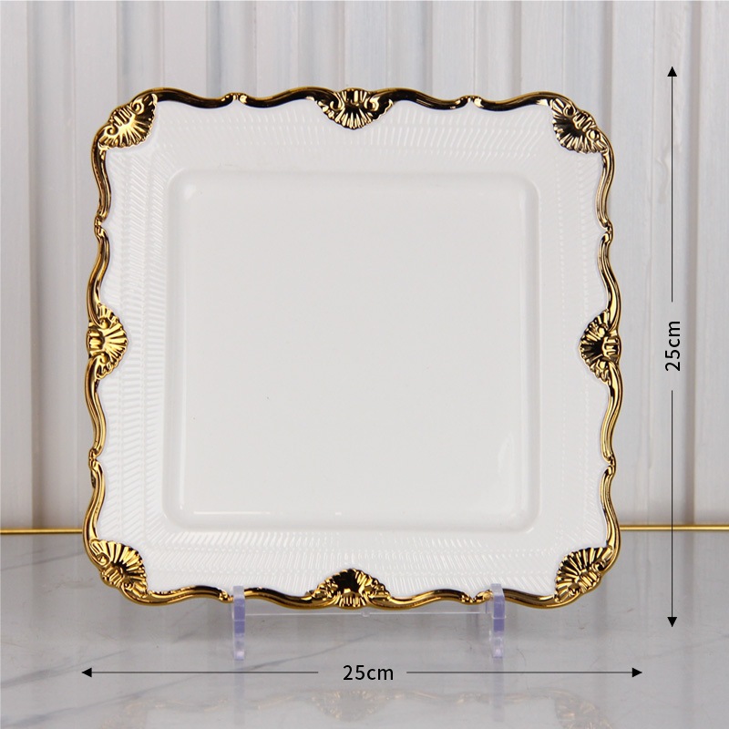 white10inch square plate