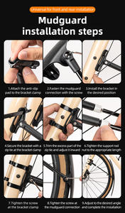 ZOYOSPORTS garde-boue de vélo de route garde-boue adapté <span class=keywords><strong>pour</strong></span> 26 ", 27.5", 29 "réglable gravier <span class=keywords><strong>VTT</strong></span> garde-boue avant garde-boue arrière - Product Image 6