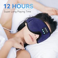 Usine directe 3D sans fil 5.3 bluetooth musique masque pour les yeux appel binaural stéréo son musique occultant sommeil masque pour les yeux