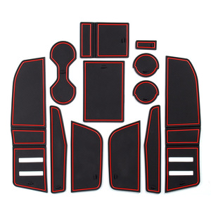 Coussinets de porte de voiture pour <span class=keywords><strong>Audi</strong></span> <span class=keywords><strong>Q3</strong></span> 2019-2024 Tapis de console centrale Porte-gobelet Inserts Doublures Intérieur en caoutchouc Inserts - Product Image 1