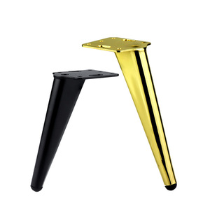 Furniture Leg Metal Table Support Heavy Duty Modern Design Matte Black Titanium Gunmetal B034 - Product Image 1