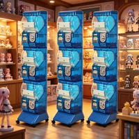 Machine distributrice de jouets Gacha en forme d'œuf bleu translucide, à monnayeur, trois niveaux, modèle Enchanting China