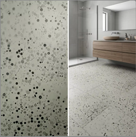 Carreaux de céramique imitation terrazzo mat 600*1200, antibactériens, antidérapants, isolants thermiques, pour sols et murs intérieurs d'hôpitaux et d'hôtels