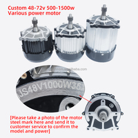 48v 60v 1500w DC Brushless 4000Rpm Puissance Moteur à ondes carrées pour Tricycle électrique Rickshaw Moteur d'essieu arrière