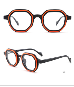 Marcos cuadrados hechos a mano Mazzucchelli, <span class=keywords><strong>gafas</strong></span> de moda planas cómodas, llantas dobles coloridas, <span class=keywords><strong>gafas</strong></span> ópticas de fábrica de acetato - Product Image 3