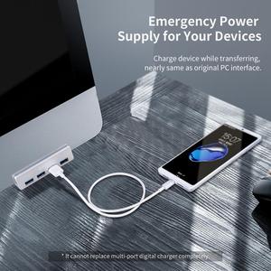 Hub USB ORICO MH4PU bằng nhôm, ngoài, MH4PU-P, 4 cổng USB 3.0, bộ chia USB với kẹp điều chỉnh 10-30mm dành cho Macbook Air, Laptop, PC - Product Image 3