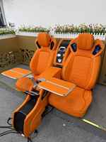 Sièges Aero en Cuir PU Modifiés de Luxe pour Mercedes Benz G63 G550 MBS, Ensemble de Sièges Exécutifs VIP avec Table d'Avion et Réfrigérateur
