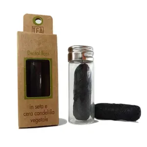High quality waxed oral care glass bottle bamboo dental floss