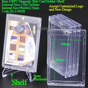 100PCS Clear Small Plastic PP PVC Acrylic Display Case For PSA Card Baseball CGC Slabs For Pokemon Ultrasonic Card Holder Case