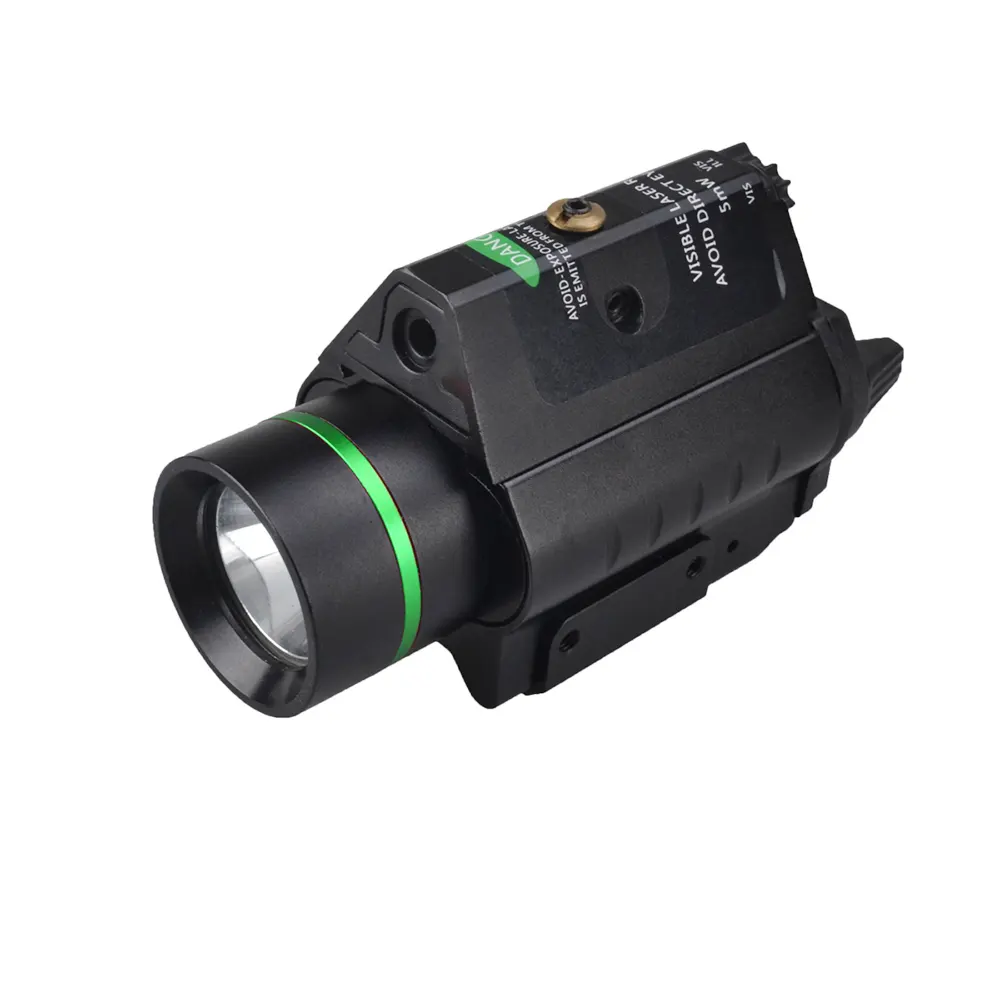 Gratis Logo 300lm Beam Tactische Zaklamp Groen Laserlicht Mount Combo