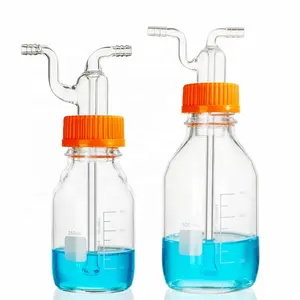 Tiandi Lab 250ml Glass Gas Washing Bottle With Orange Screw Cap