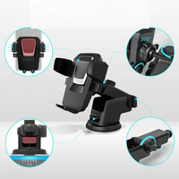 Soporte Universal Multifuncional 2 en 1 para Teléfono Móvil, Soporte para Tablero de Auto con Bloqueo Automático