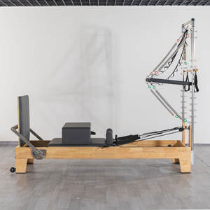 Реформеры для пилатеса с полуколонной стойкой, деревянный стол для йоги и полутрапециевидный стол, реформеры для пилатеса высшего качества с кадиллом - Product Image 3
