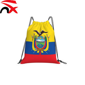 Bolsa con Cordón Personalizada con la Bandera de Ecuador, Mochila Patriótica con Cordón, Bolsas de Viaje para Gimnasio, Deportes, Yoga, Baile, Senderismo, para Hombres y Mujeres - Product Image 1