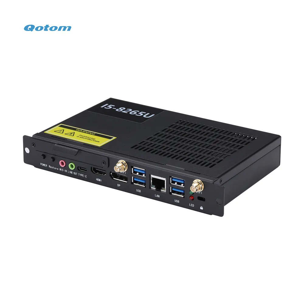 Qotom Core i5 10210U 10th Embedded OPS PC Module 4K Display Computer OPS Mini PC per Computer lavagna industriale