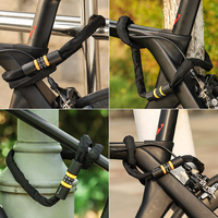 WEST BIKING Cadenas de vélo antivol en acier de 4 mm avec code numérique, cadenas de chaîne de vélo et de moto sans clé en alliage de zinc